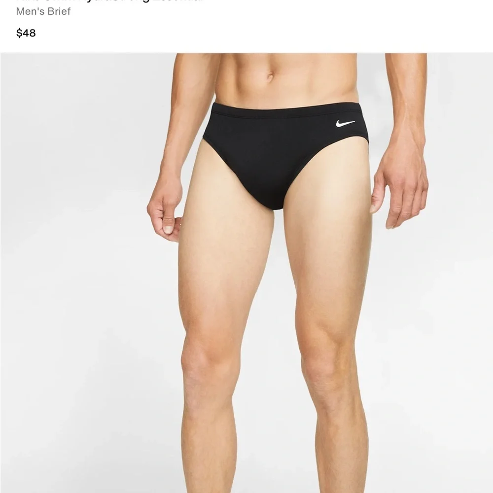 NWT Nike Swim HydraStrong Essential Black Men's Swim Brief Size Small 28”